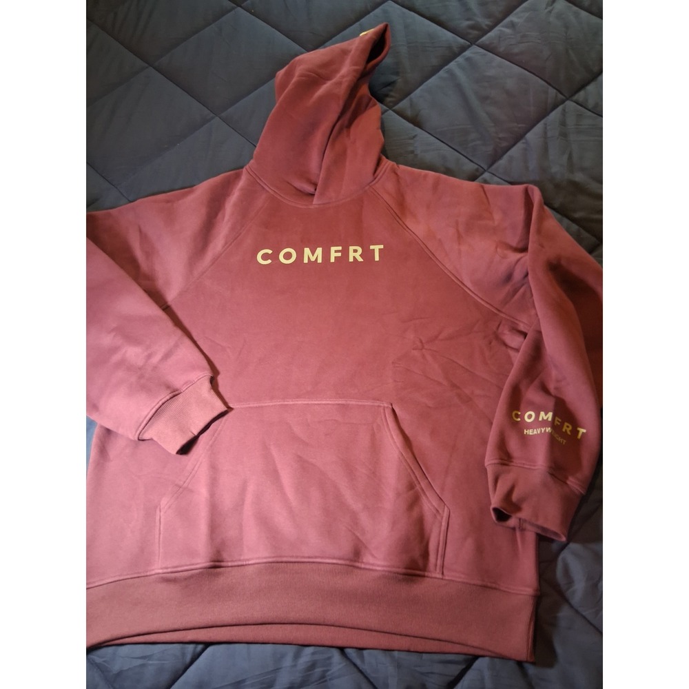 Comfrt Tranquil Heavyweight Hoodie Mens 2XL Plum‎ Purple Raglan Pullover KJHU31